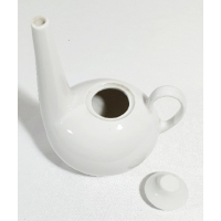 Keramiek wit olielampje, gemerkt